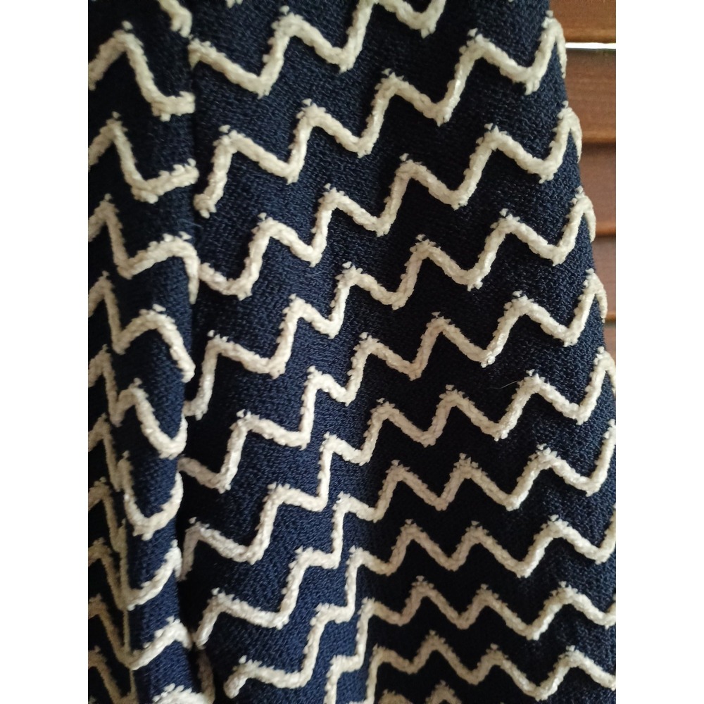 Vintage St. John by Marie Gray Navy & White Cardigan Sweater Women's Size 2 - Picture 4 of 7